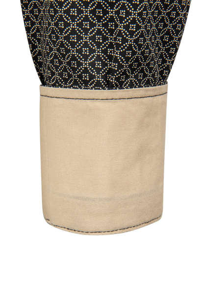 Stetson Men's Snap Front Shirt - Printed Black