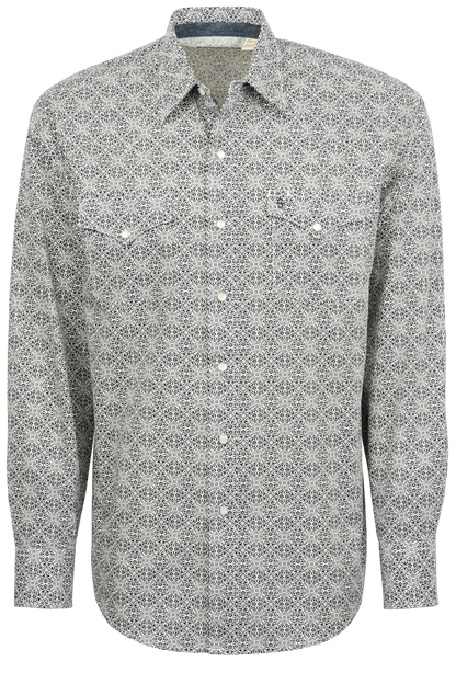 Stetson Men's Ornamental Snap Front Shirt - Navy