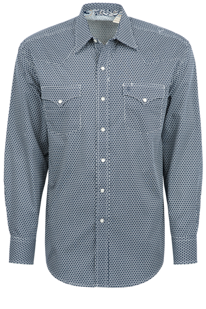 Stetson Men's Diamond Snap Front Shirt - Blue