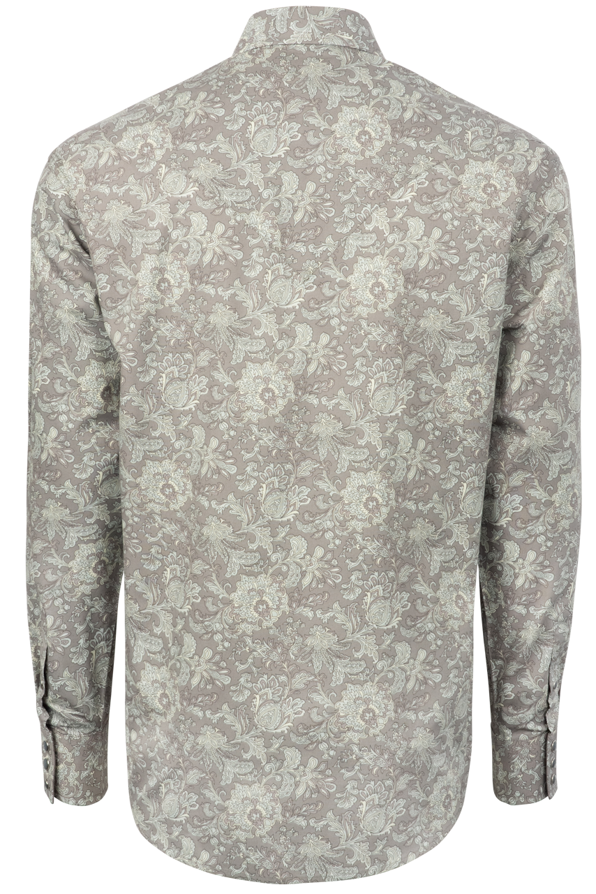 Stetson Men's Paisley Snap Front Shirt - Silver