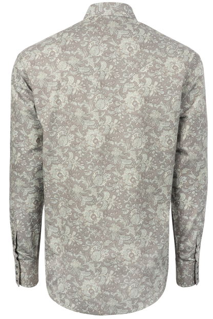 Stetson Men's Paisley Snap Front Shirt - Silver