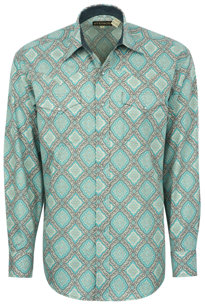 Stetson Men's Snap Front Shirt - Turquoise Medallion