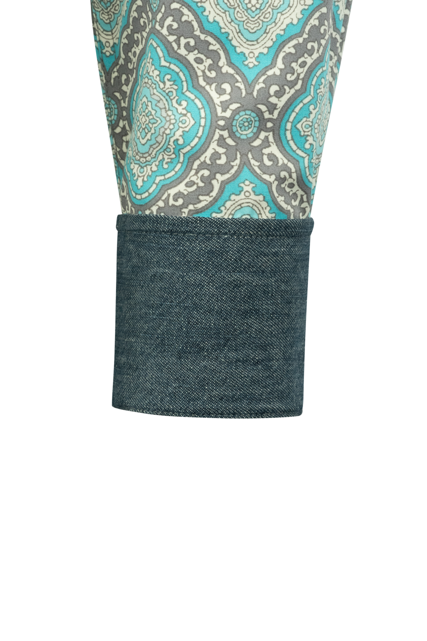 Stetson Men's Snap Front Shirt - Turquoise Medallion