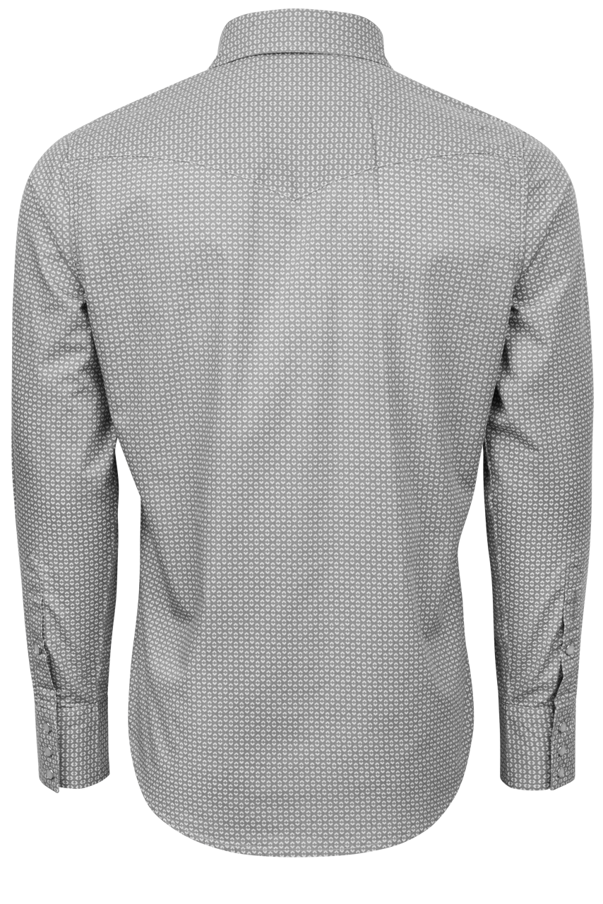 Stetson Men's Snap Front Shirt - Geometric Gray