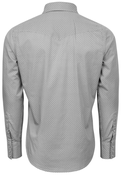 Stetson Men's Snap Front Shirt - Geometric Gray