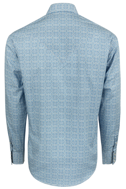 Stetson Men's Medallion Snap Front Shirt - Blue