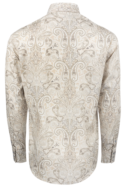 Stetson Men's Paisley Snap Front Shirt - Sand