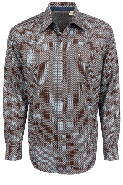 Stetson Men's Snap Front Shirt - Diamond Brown