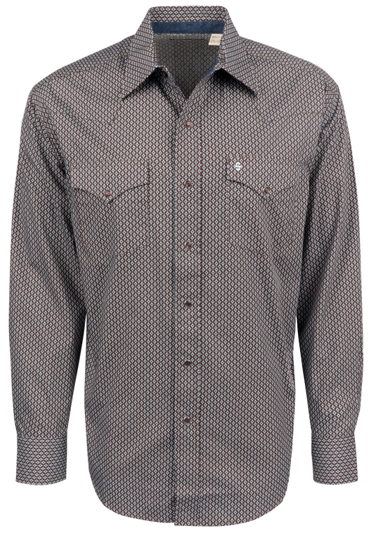 Stetson Men's Snap Front Shirt - Diamond Brown