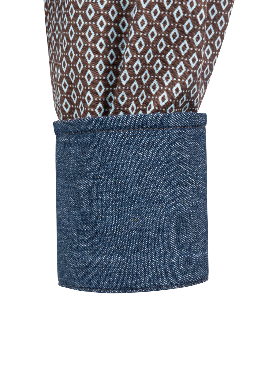 Stetson Men's Snap Front Shirt - Diamond Brown