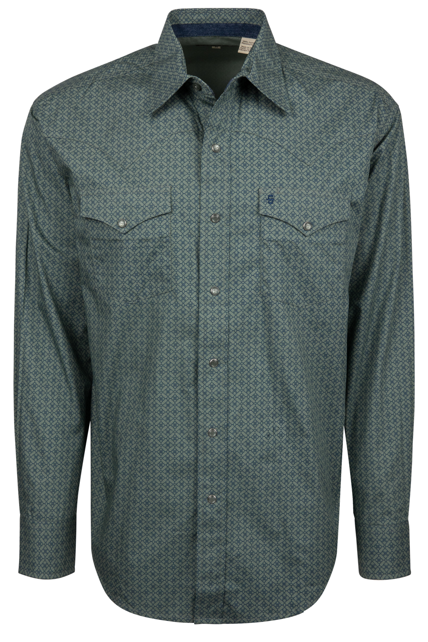 Stetson Men's Snap Front Shirt - Sage