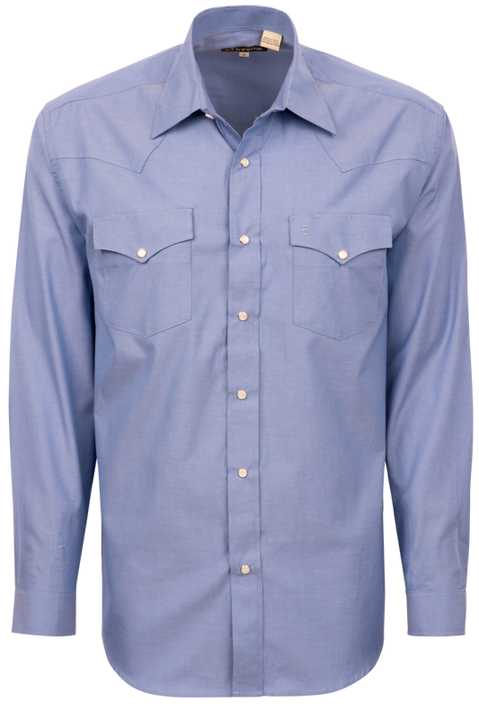 Stetson Men's Snap Front Shirt - Oxford Blue