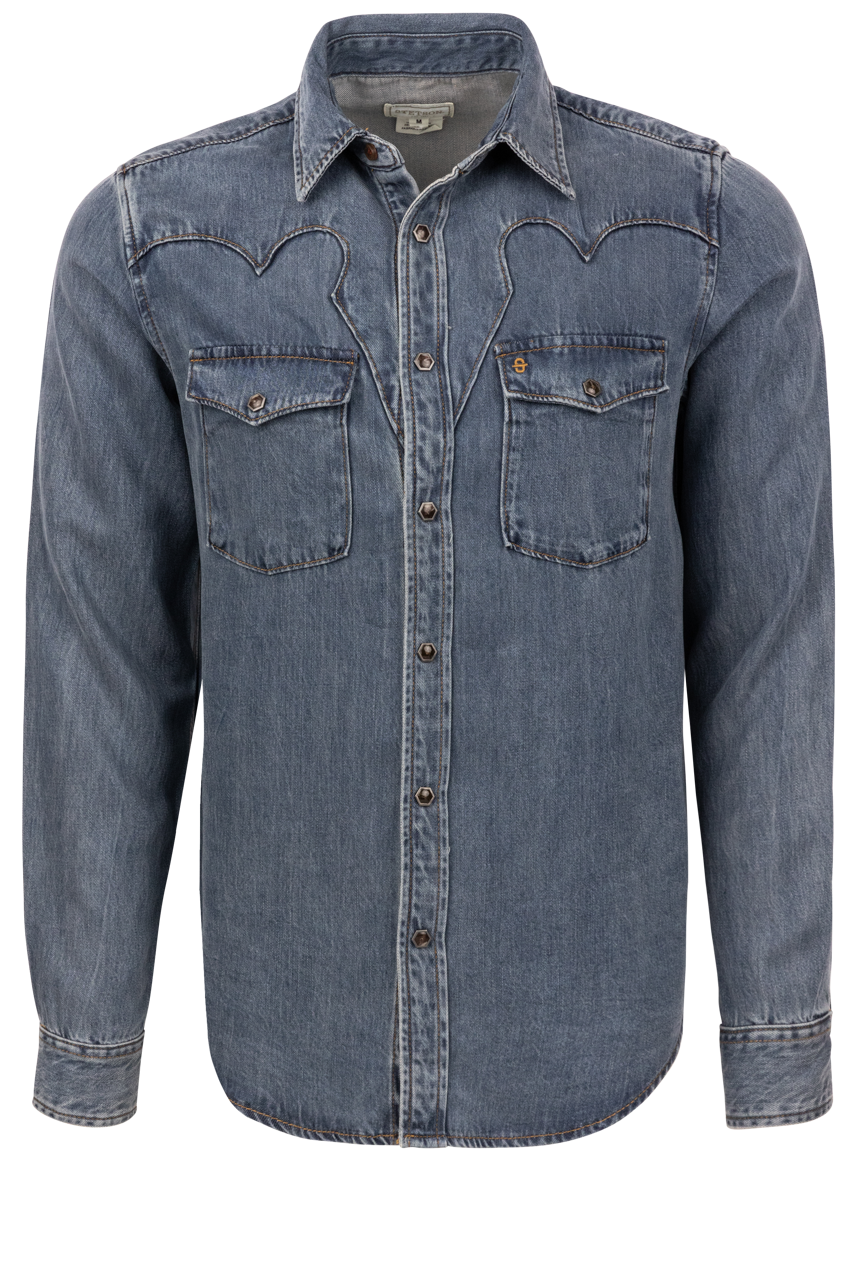 Stetson Men's Original Rugged Snap Front Shirt - Denim