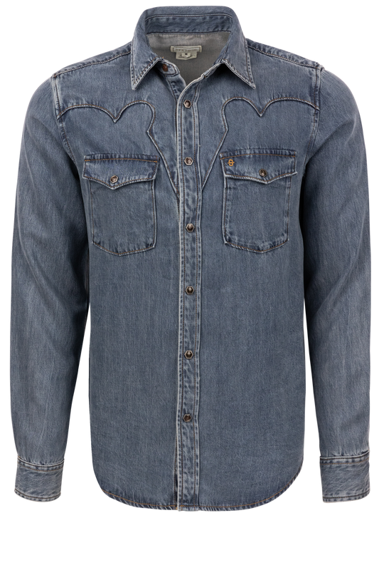 Stetson Men's Original Rugged Snap Front Shirt - Denim