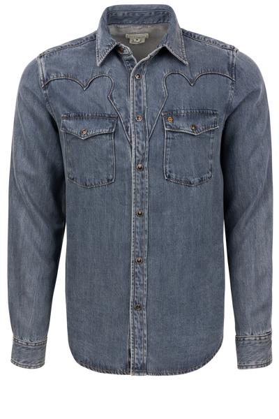 Tシャツ・カットソー ALTEA SS25 Altea Shirts Denim (2554001 11) 11-001-0465-1044BUDENIMStetson