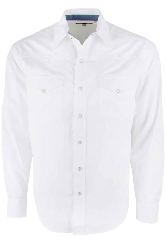 Stetson Men's Snap Front Shirt - Oxford White