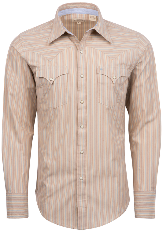 Stetson Men's Original Rugged Pearl Snap Shirt - Hampton Beach Stripe