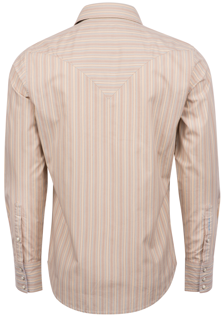 Stetson Men's Original Rugged Pearl Snap Shirt - Hampton Beach Stripe