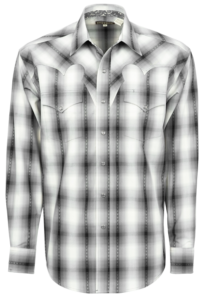 Stetson Men's Desert Ombre Snap Front Shirt - Gray