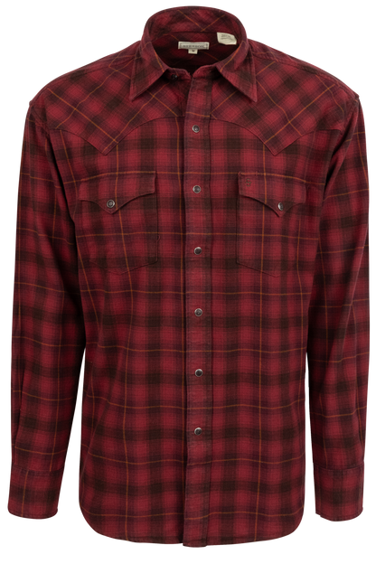 Stetson Men's Flannel Snap Front Shirt - Red