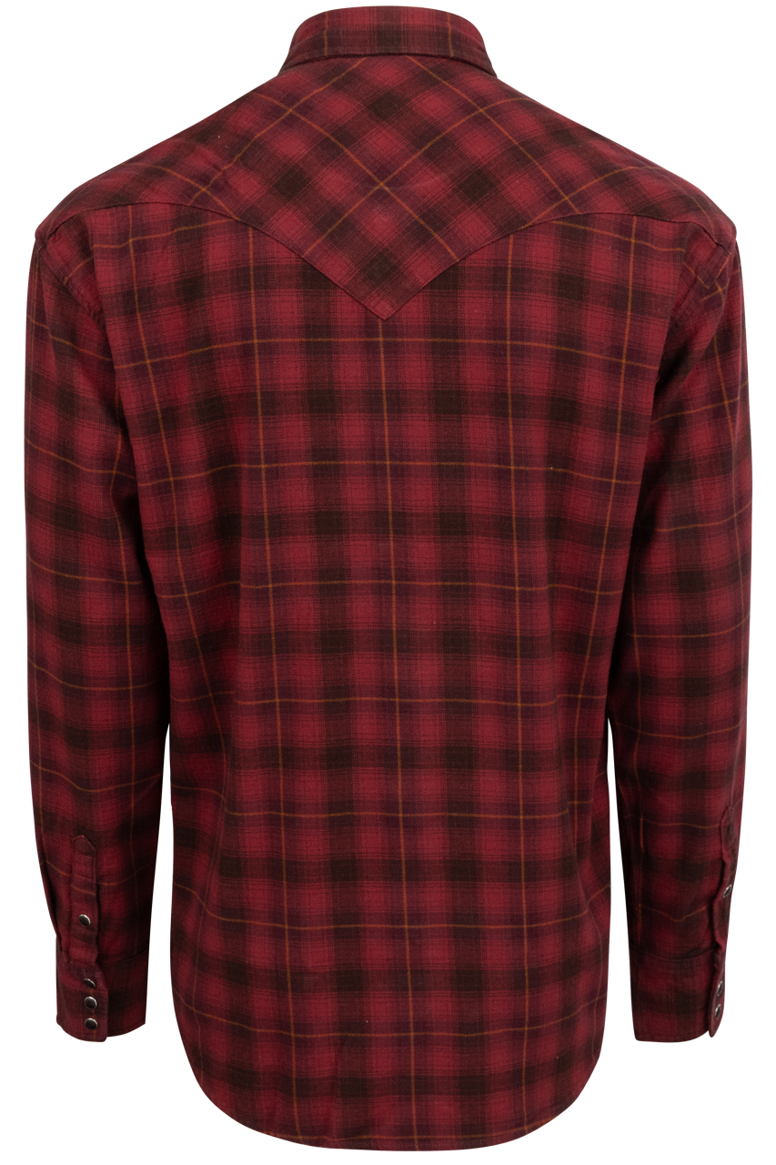 Stetson Men's Flannel Snap Front Shirt - Red