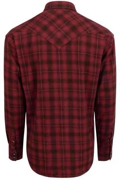 Stetson Men's Flannel Snap Front Shirt - Red