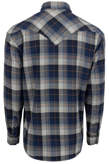 Stetson Men's Flannel Snap Front Shirt - Blue