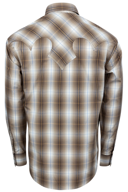 Stetson Men's Plaid Snap Front Shirt - Sand