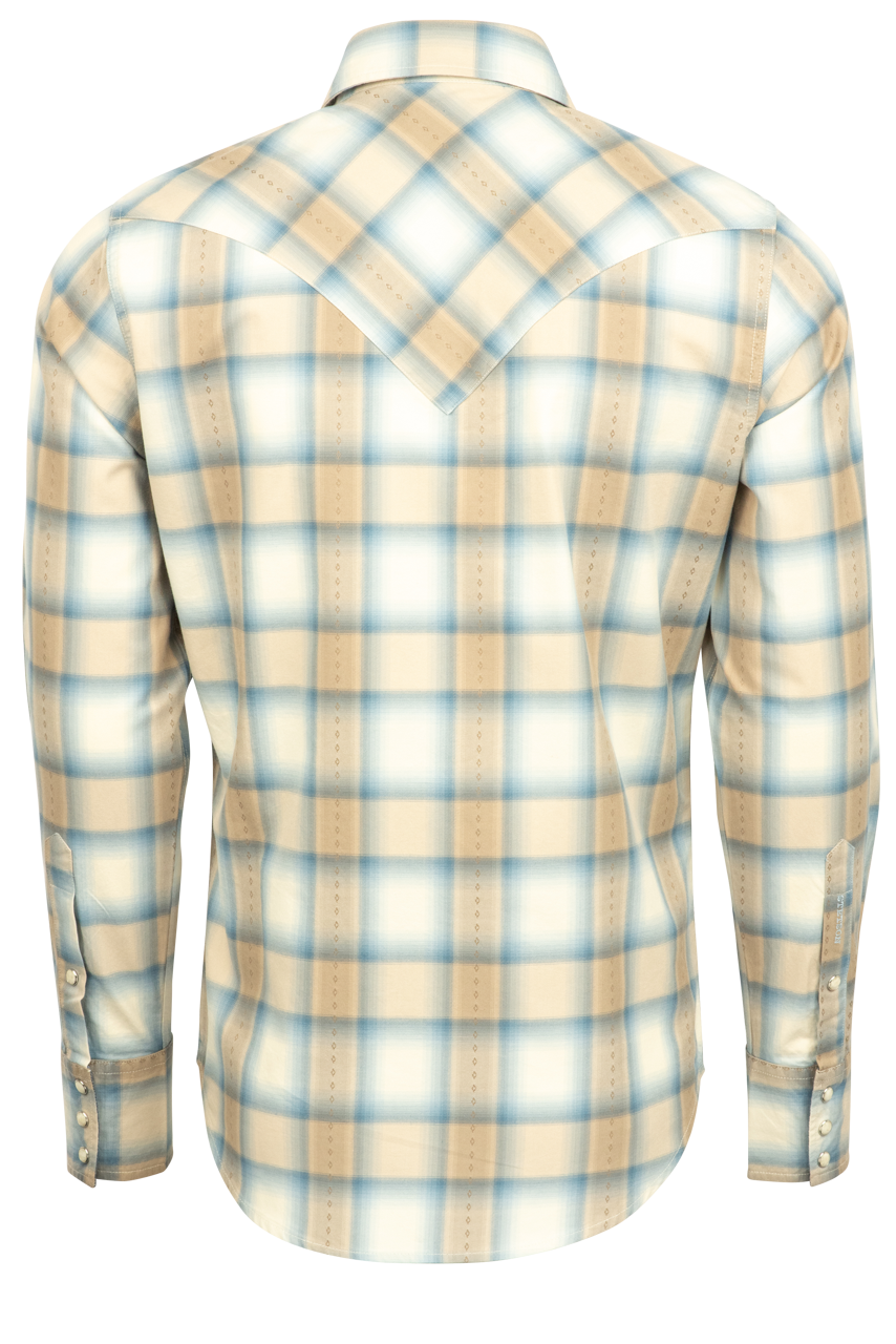 Stetson Men's Original Rugged Snap Front Shirt - Sandy Plaid