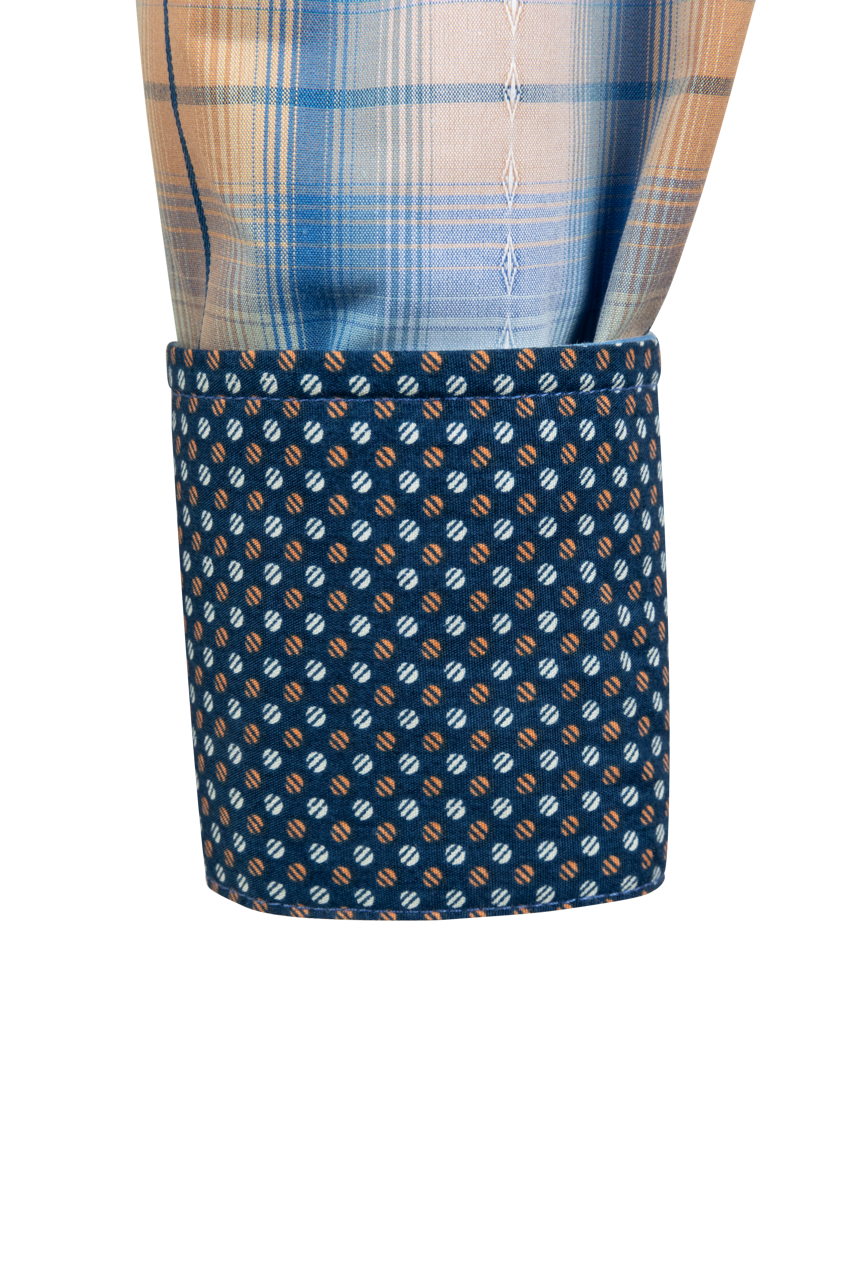 Stetson Men's Sunrise Plaid Snap Front Shirt - Blue Multi