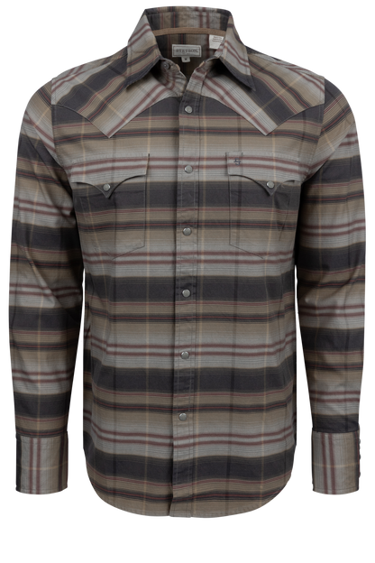 Stetson Men's Striped Snap Front Shirt - Brown