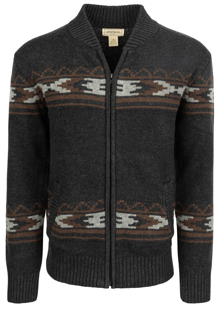 Stetson Men's Thunderbird Cardigan - Black