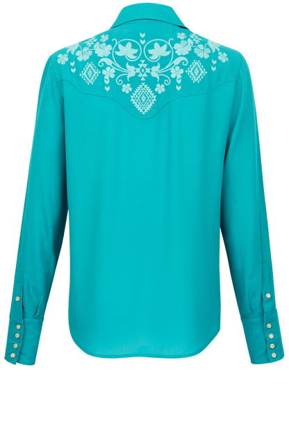 Stetson Women's Turquoise Western Blouse