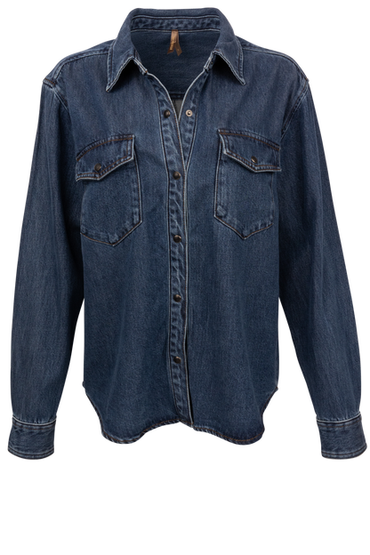 Stetson Women's Oversized Dark Denim Shirt