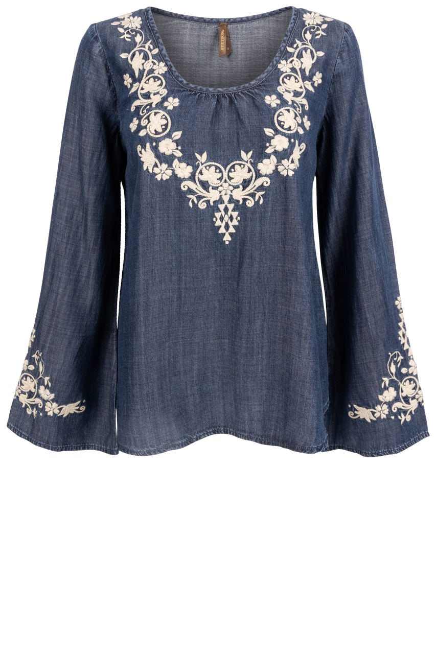 Stetson Women's Denim Peasant Top