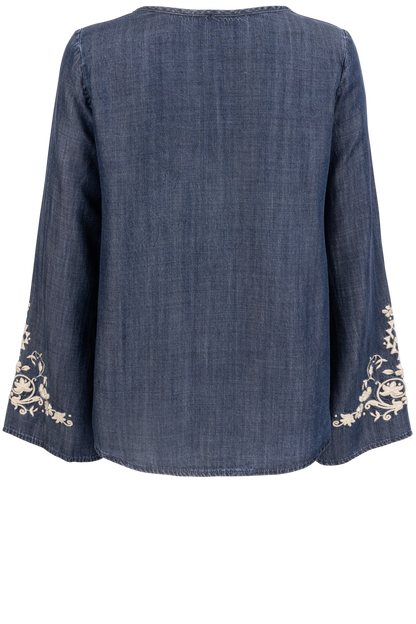 Stetson Women's Denim Peasant Top