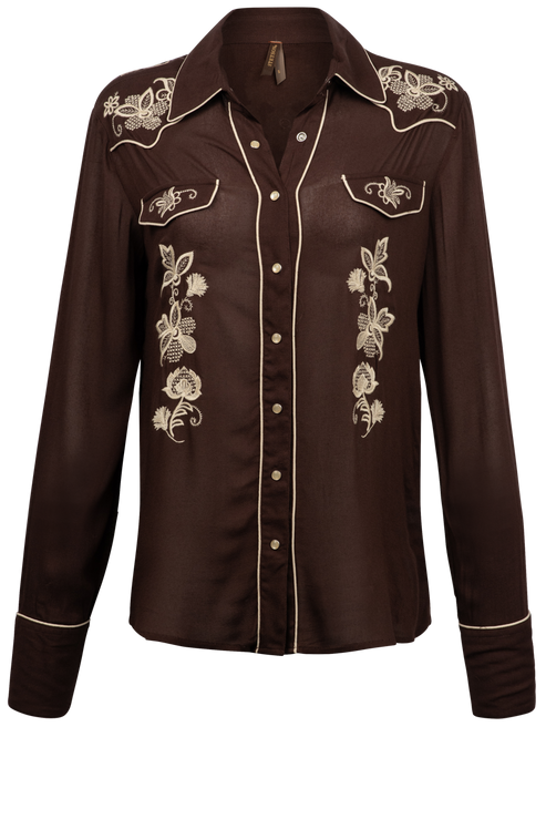 Stetson Women's Retro Western Snap Blouse
