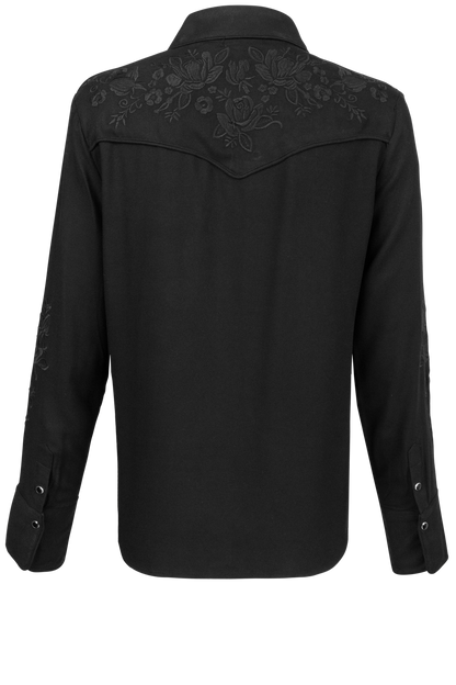 Stetson Women's Black Snap Front Blouse