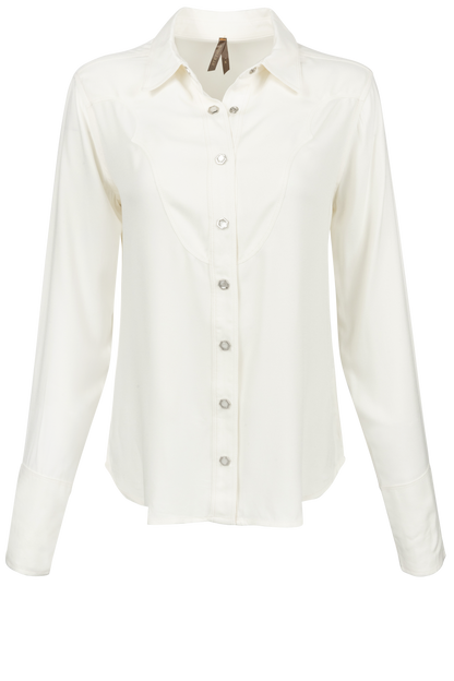 Stetson Women's Ivory Snap Front Blouse