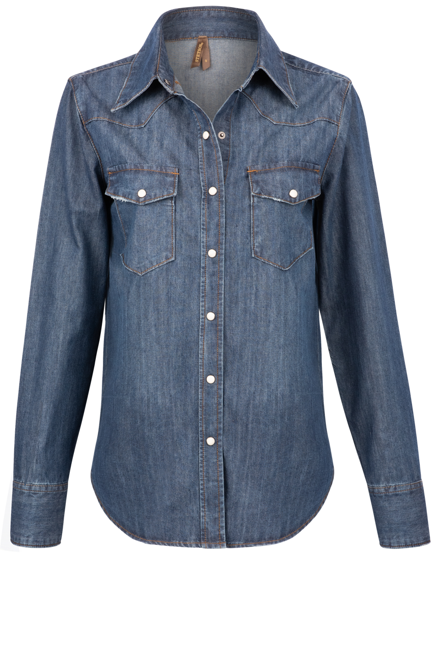 Stetson Women's Dark Denim Blouse