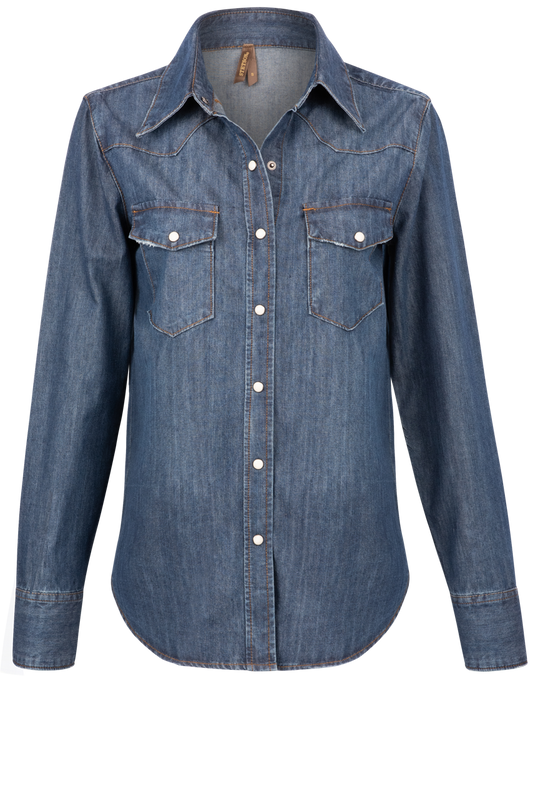 Stetson Women's Dark Denim Blouse