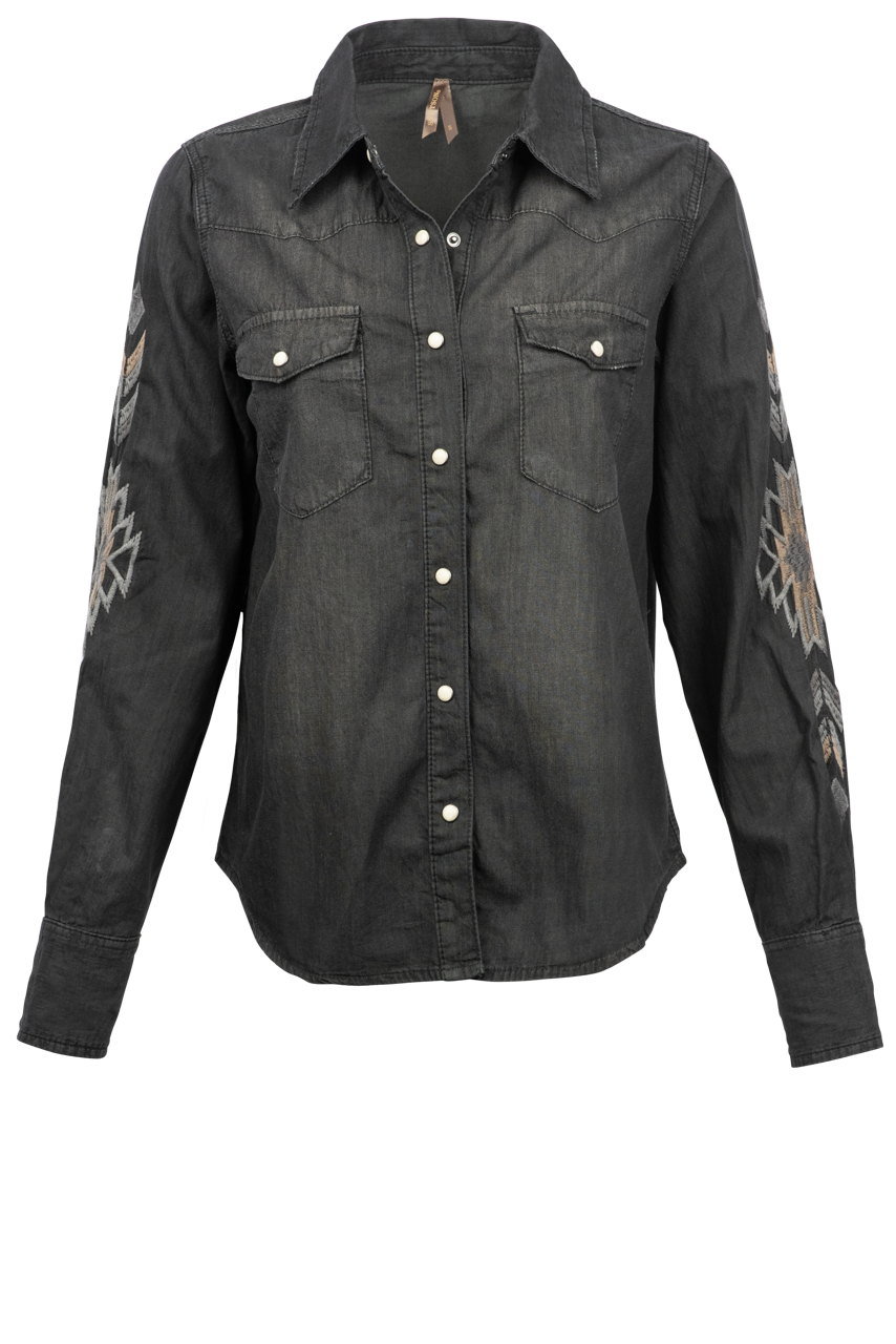 Stetson Women's Black Denim Western Shirt