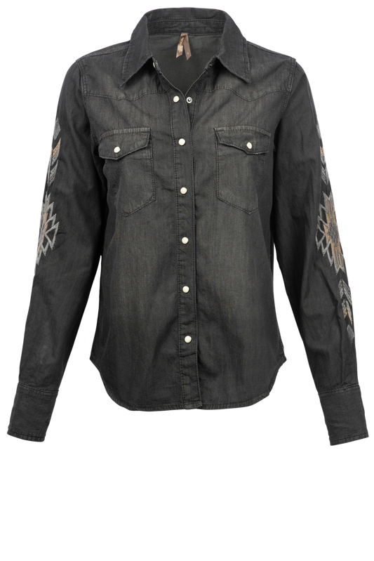 Stetson Women's Black Denim Western Shirt