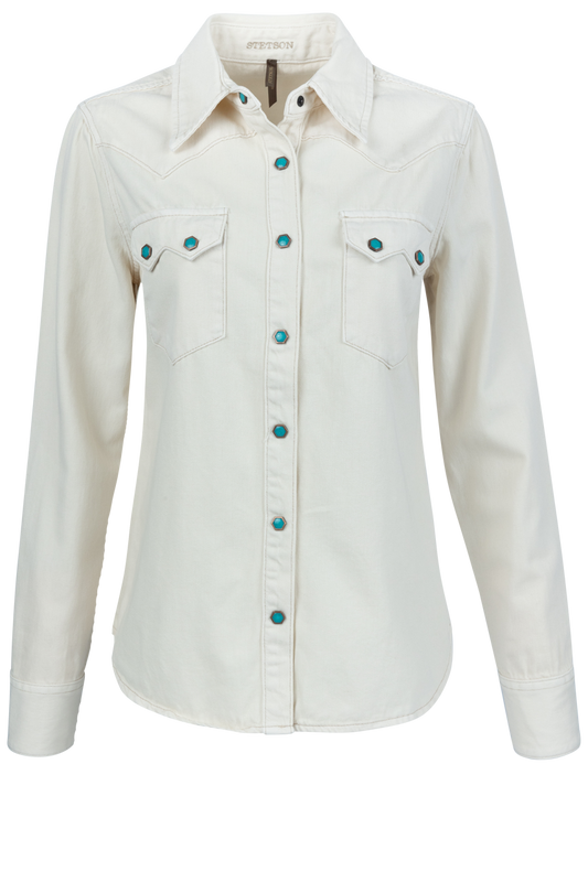 Stetson Women's Cream Denim Shirt