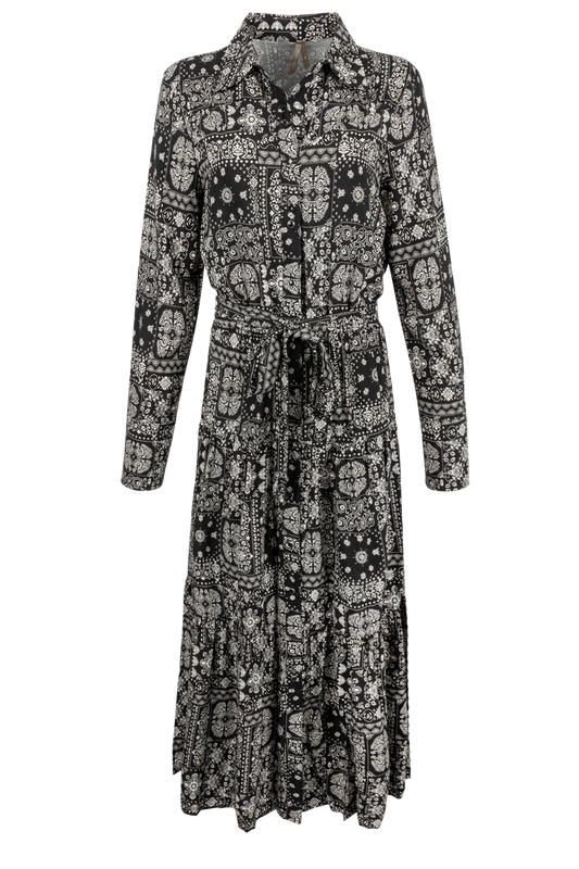 Stetson Women's Black Bandana Print Dress