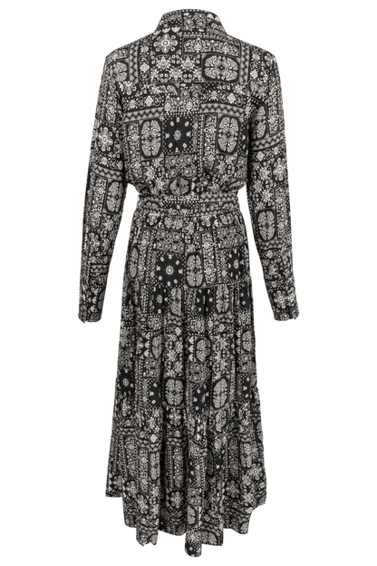 Stetson Women's Black Bandana Print Dress