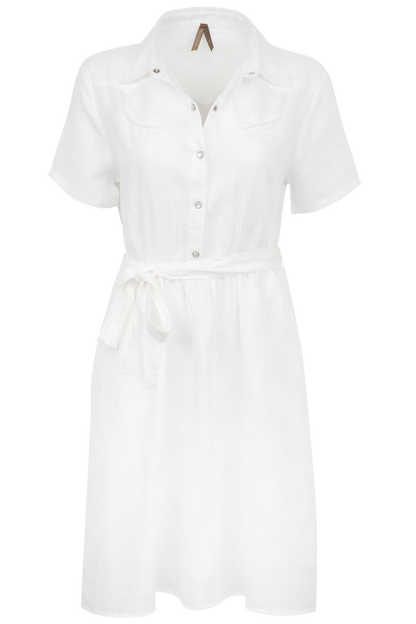 Stetson Women's Tonal Striped Linen Dress