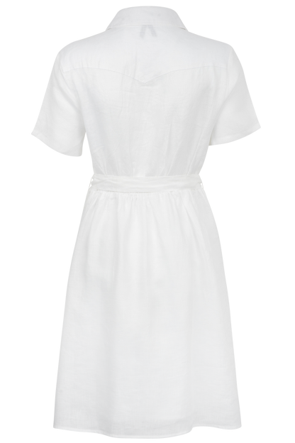 Stetson Women's Tonal Striped Linen Dress