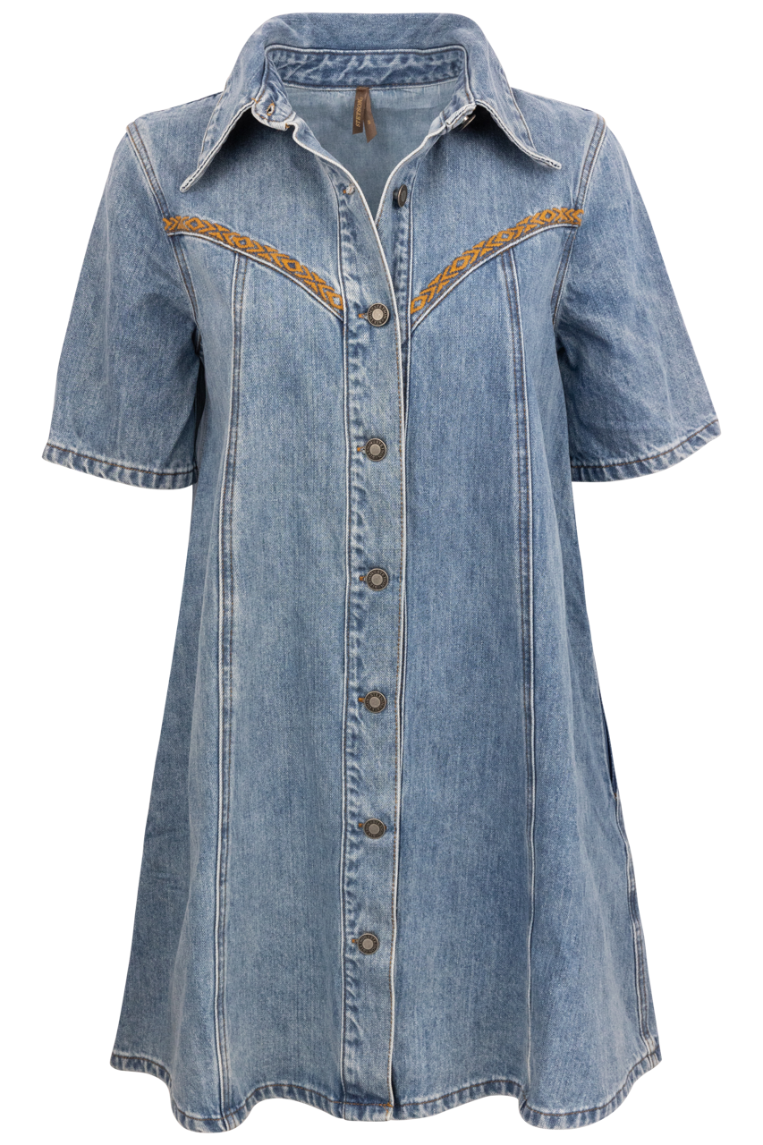 Stetson Women's Classic Denim Shirt Dress