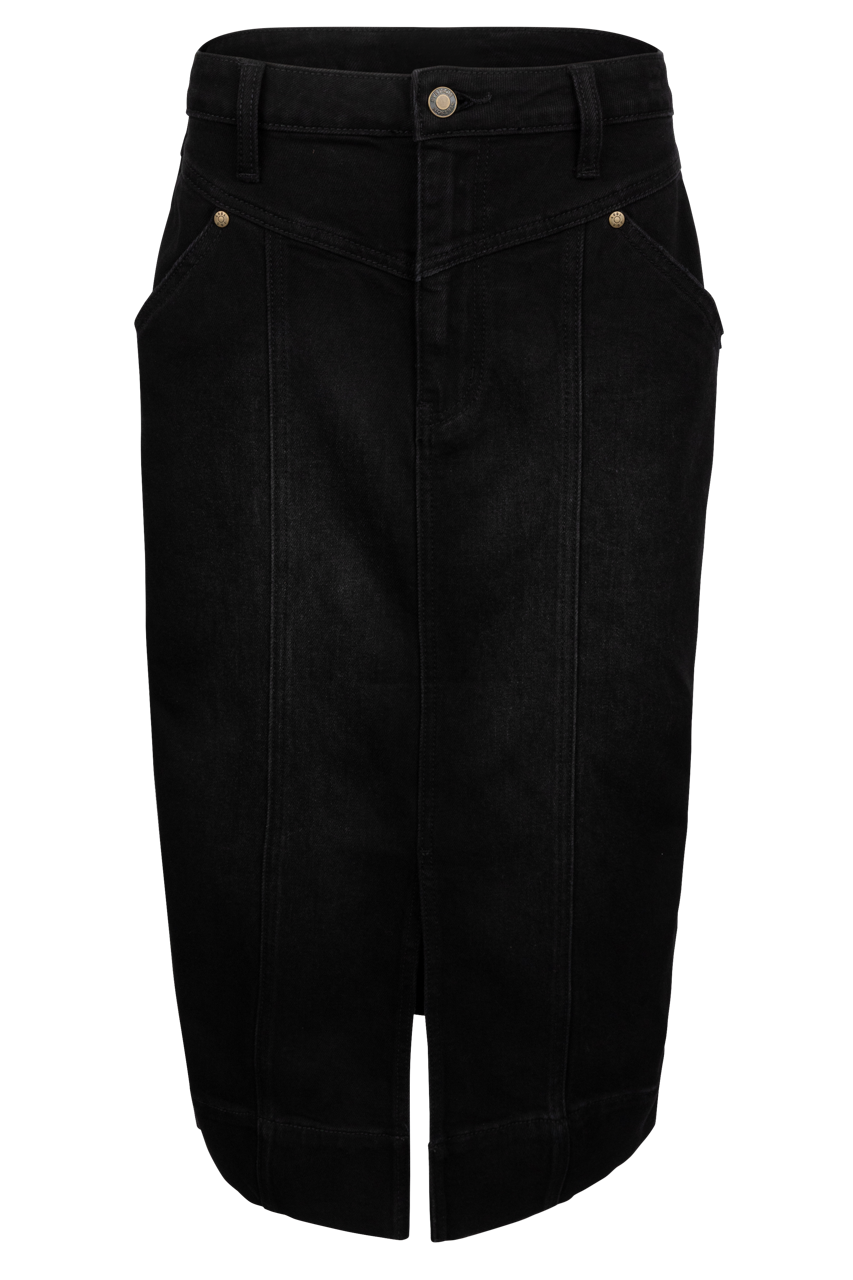 Stetson Women's Black Denim Maxi Skirt